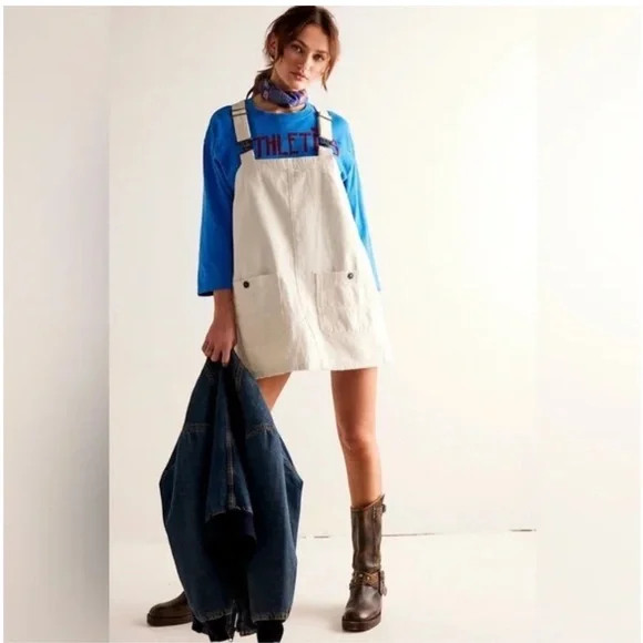 Free People We The Free Overall Smock Mini Dress - Picture 1 of 10